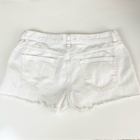 Free People Rugged Runway Button Fly White Shorts - Picture 10 of 16